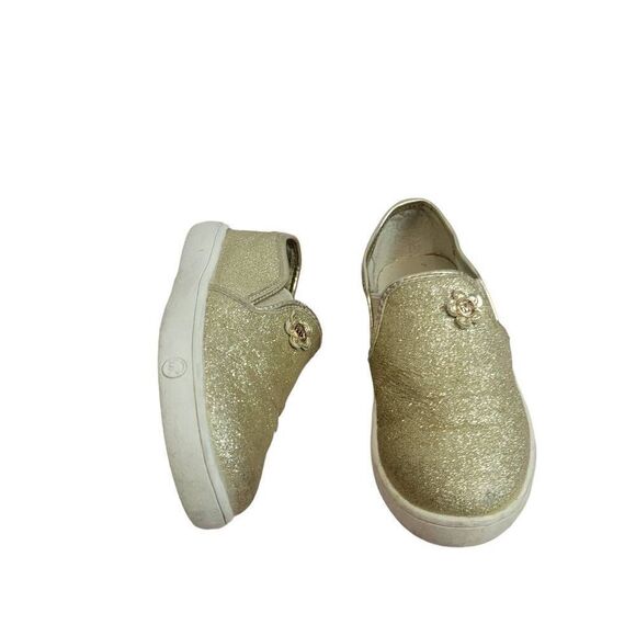 Michael Kors gold slip on Sneaker 9 - Picture 1 of 8